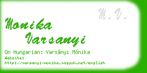 monika varsanyi business card