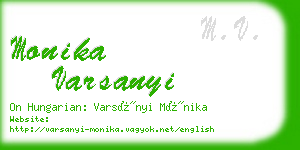 monika varsanyi business card